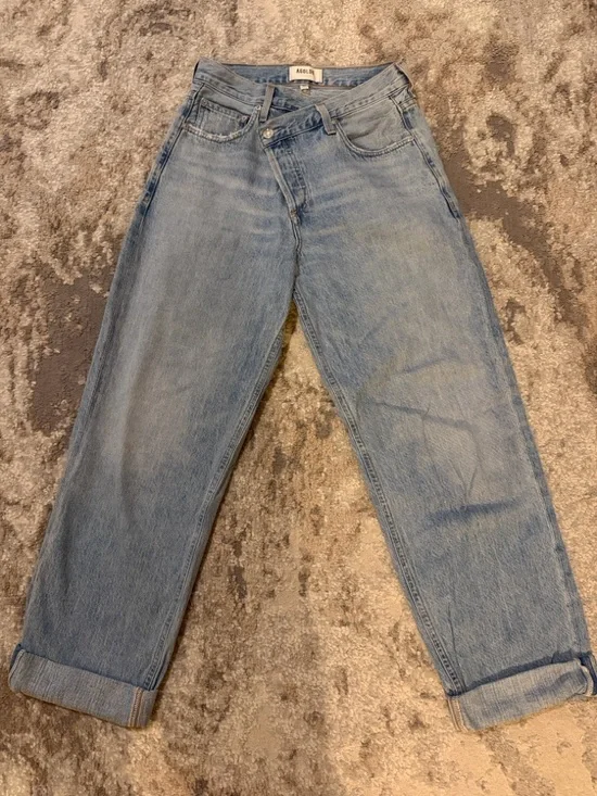 Agolde Light Wash Criss Cross Jean - Picture 7 of 7